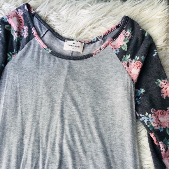 Threads Floral Baseball Tee - Picture 1 of 3